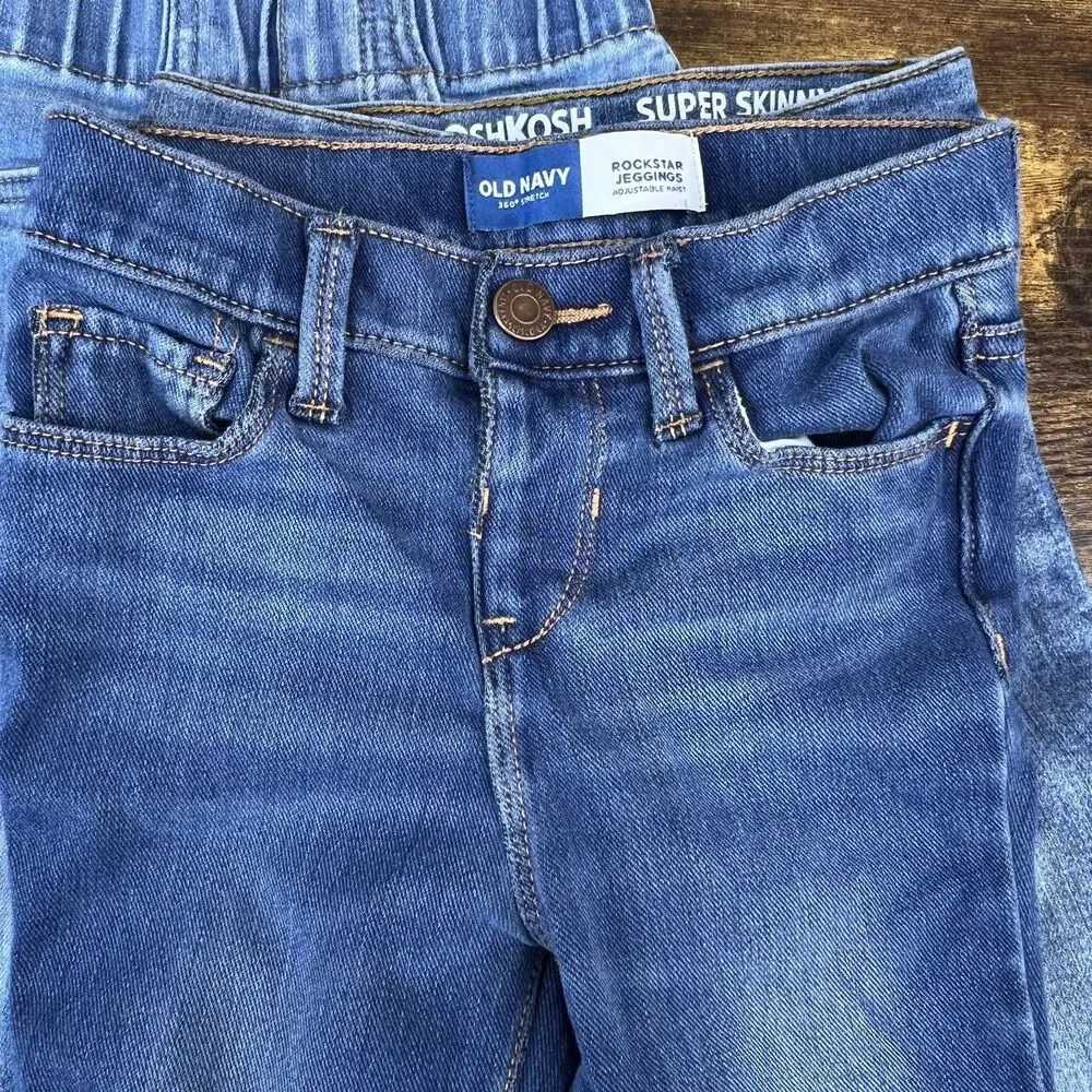 Kids Jeans Lot of 3 (2 4A + 1 5A)OshKosh B'Gosh and Old Navy
